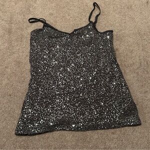 Express sequin tank top